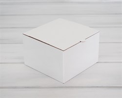 УЦЕНКА Коробка для капкейков/маффинов на 4 шт, из плотного картона, 16х16х10 см, белая ( БЕЗ ЛОЖЕМЕН У0101029-УЦ