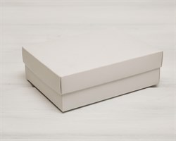 Коробка из мелованного картона, 16х12х5 см, крышка-дно, белая У0115021