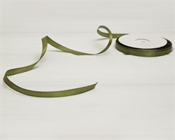 Лента атласная, 10 мм, хаки, 45 м У0505008-Б