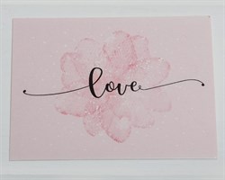 Открытка «Love», розовая, 8х6 см, 1 шт. У1206014