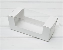 Коробка для выпечки, 20х8х8 см, с круговым окном, белая