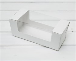 Коробка для выпечки, 20х8х8 см, с круговым окном, белая У0102090
