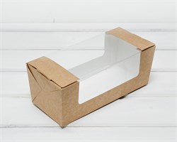Коробка для выпечки, 20х8х8 см, с круговым окном, крафт