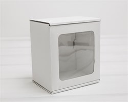 Коробка с окошком, 15х14х10 см, из плотного картона, белая У0115026