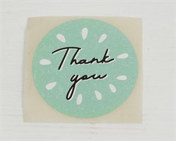 Наклейка «Thank you», круглая, d=4 см, 1 шт. У1201039