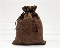 Мешочек подарочный из холщи, 14х20 см, коричневый, 1 шт. У1601011