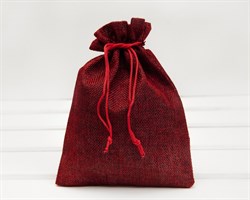 Мешочек подарочный из холщи, 14х20 см, красный, 1 шт. У1601010