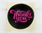 Наклейка «Thank you», круглая, d=8 см, 1 шт. У1201078 - фото 11805