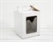 Коробка для кулича с окном и ручкой, 16х16х20 см, белая - фото 8050