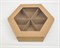 Коробка шестигранная с окошком, 29х25х8 см, крышка-дно, крафт - фото 9104
