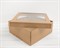 Коробка с окошком, 30х30х12 см, крышка-дно, крафт У0115030 - фото 9868